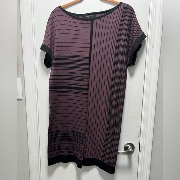 Nine West Dresses & Skirts - Nine West Women’s Size Small Purple and Black Striped Knit Dress